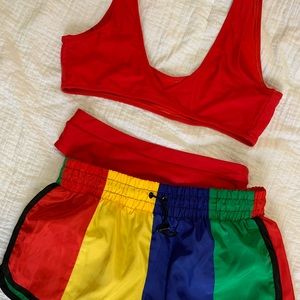 Red Bikini & Shorts